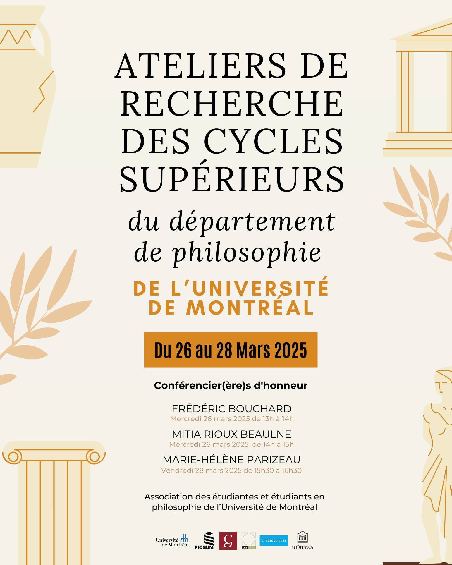 Ateliers de recherche des cycles supérieurs